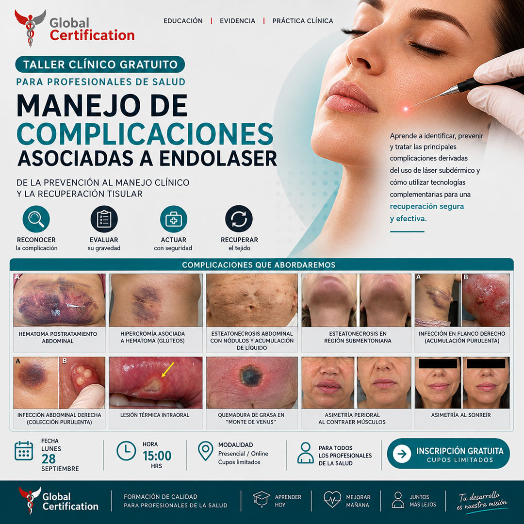 Taller de Manejo de Complicaciones asociadas a Endoláser, gratuito con inscripción